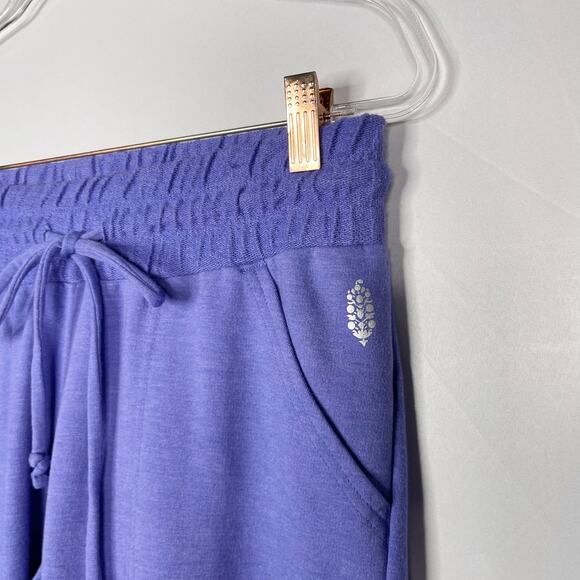 New Free People Movement Small Purple Sunny Skinny Cuffed Sweatpants Drawstring - Picture 5 of 11